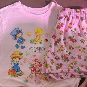 Strawberry shortcake pajama set Size Medium